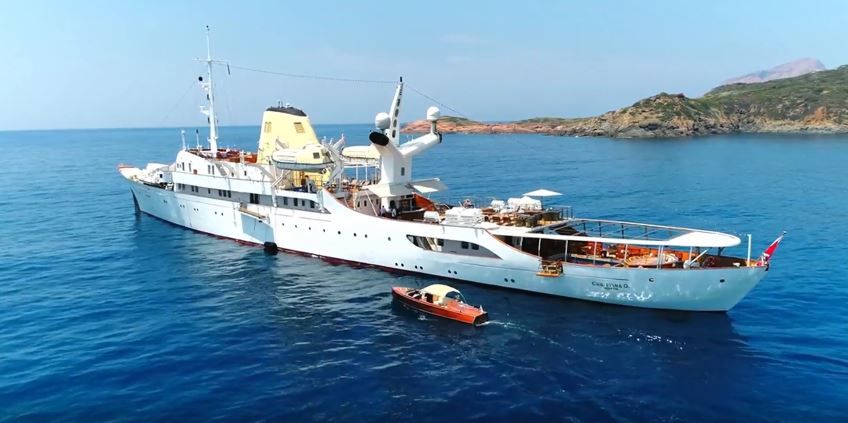 Superyacht Christina O Docks in Porto Montenegro