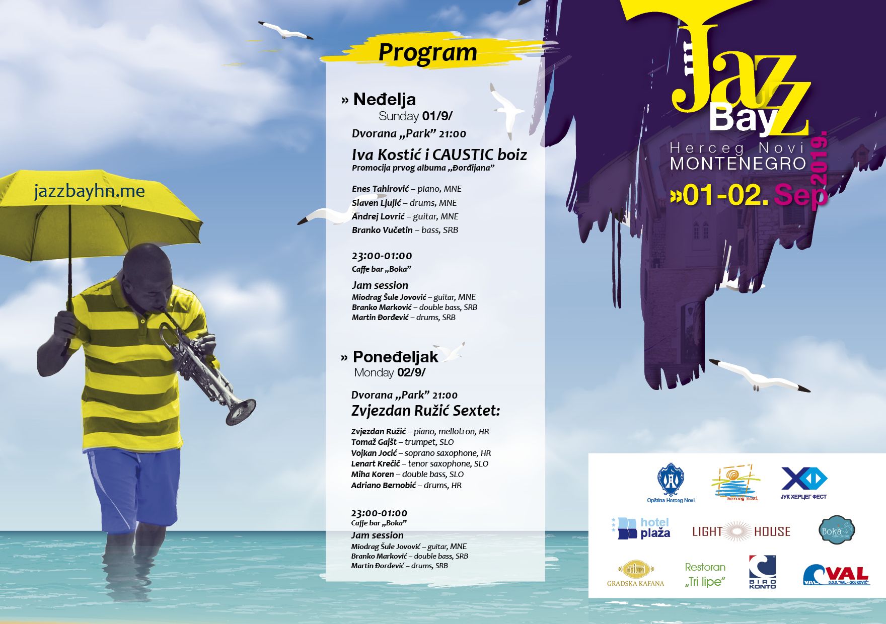 Jazz Bay Festival in Herceg Novi on September 1st and 2nd