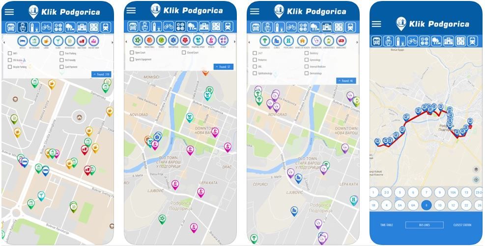 Find Nearby Restaurants Hotels Attractions Shops in Podgorica with Klik Podgorica Mobile App 2