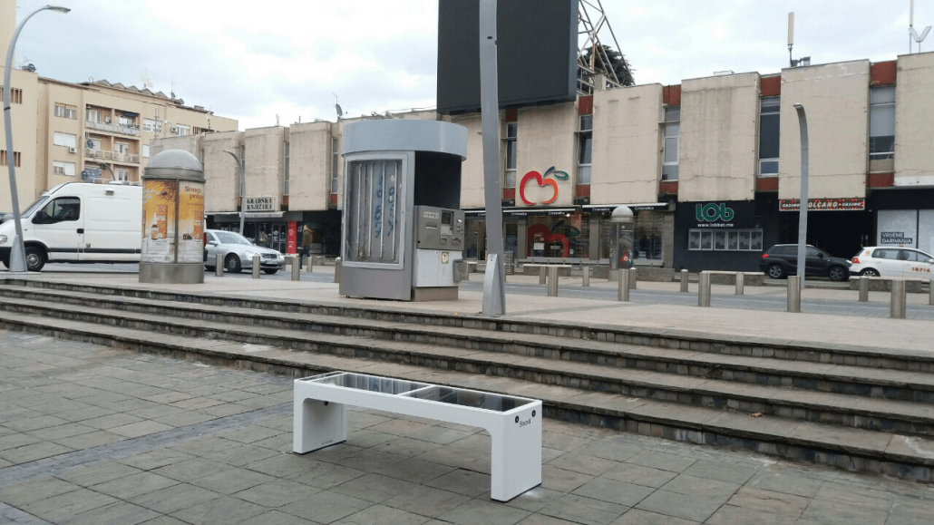 Smart City Concept in Podgorica Six Smart Solar Benches Installed 2