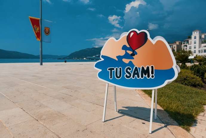 Sticker Package &quot;Your Holiday is in Tivat&quot; Promoted on City Waterfront
